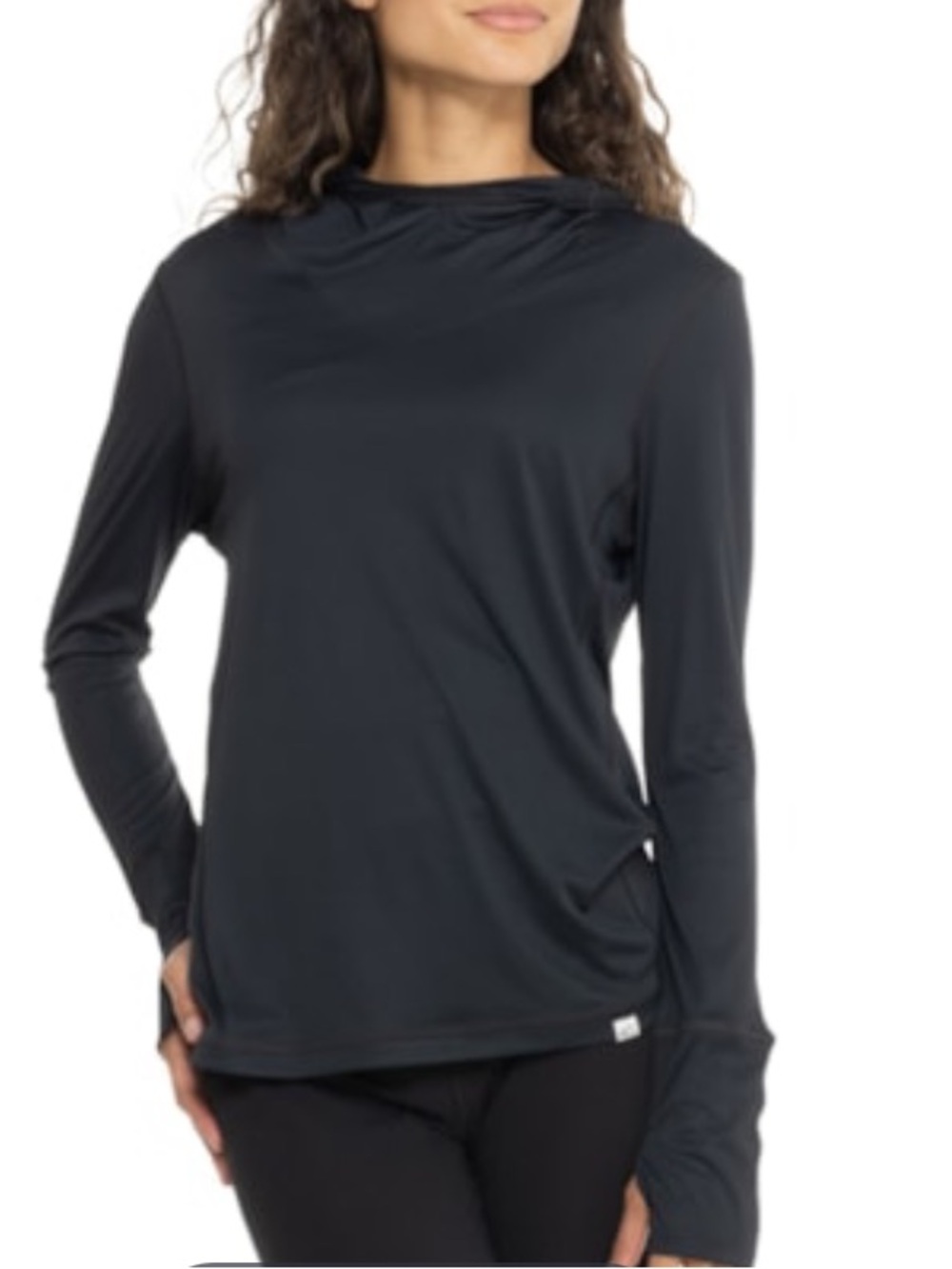Wild Rye Sawyer Hooded Sunshirt - Black upf 50 SUP Camping Hiking size 2